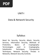 Unit-I - Data and Network Security