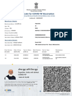 COVID-19 Vaccination Certificate from India's Ministry of Health