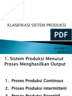 Proses Produksi Continous 2. Proses Produksi Intermittent 3. Proses Produksi Repetitif