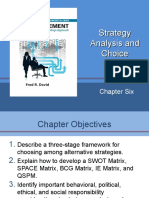 Chapter Six Strategic Analysis