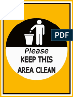 Keep This Area Clean Sign