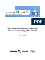 La Franc-Maçonnerie À L Épreuve de La Révolution Française - Une Expérience Aux Origines de La Francmaçonnerie. Éric Saunier