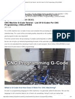 CNC Machine G-Code Tutorial - List of G-Codes For CNC Programming - CNCLATHING