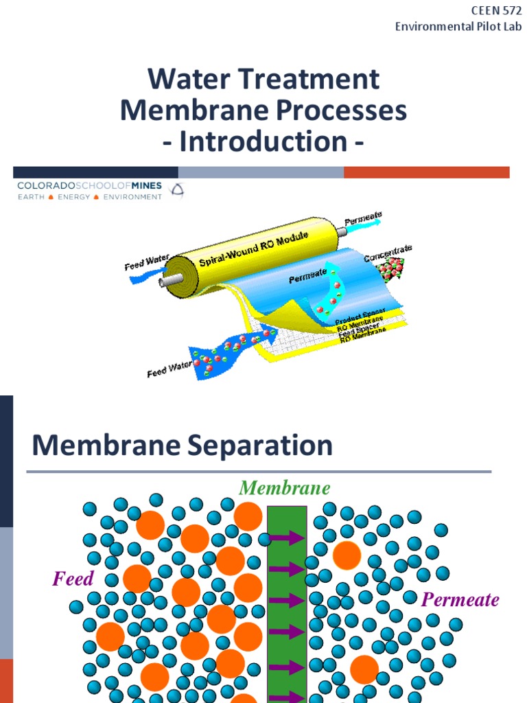 Membrane Processes in Water Treatment | PDF | Membrane | Membrane ...