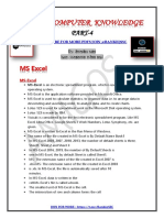 Computer Part-4 Ms-Excel Theory