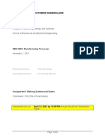 MEC2202 Assignment 1 (2021) Marking Scheme and Rubric