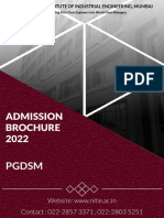 NITIE PGDSM 2022 Admission Brochure