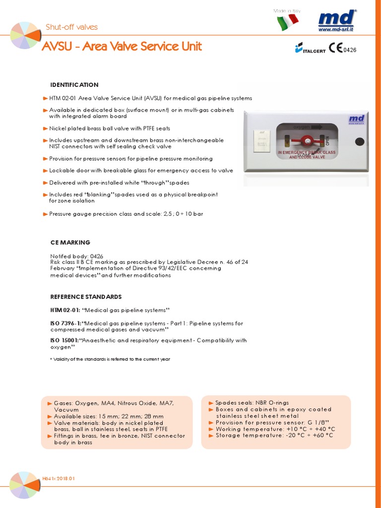 AVSU Specifications for Medical Gas Systems | PDF | Valve | Pipe (Fluid ...