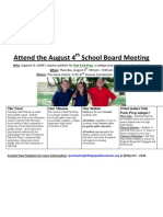 Poster - Attend The August 4th School Board Meeting