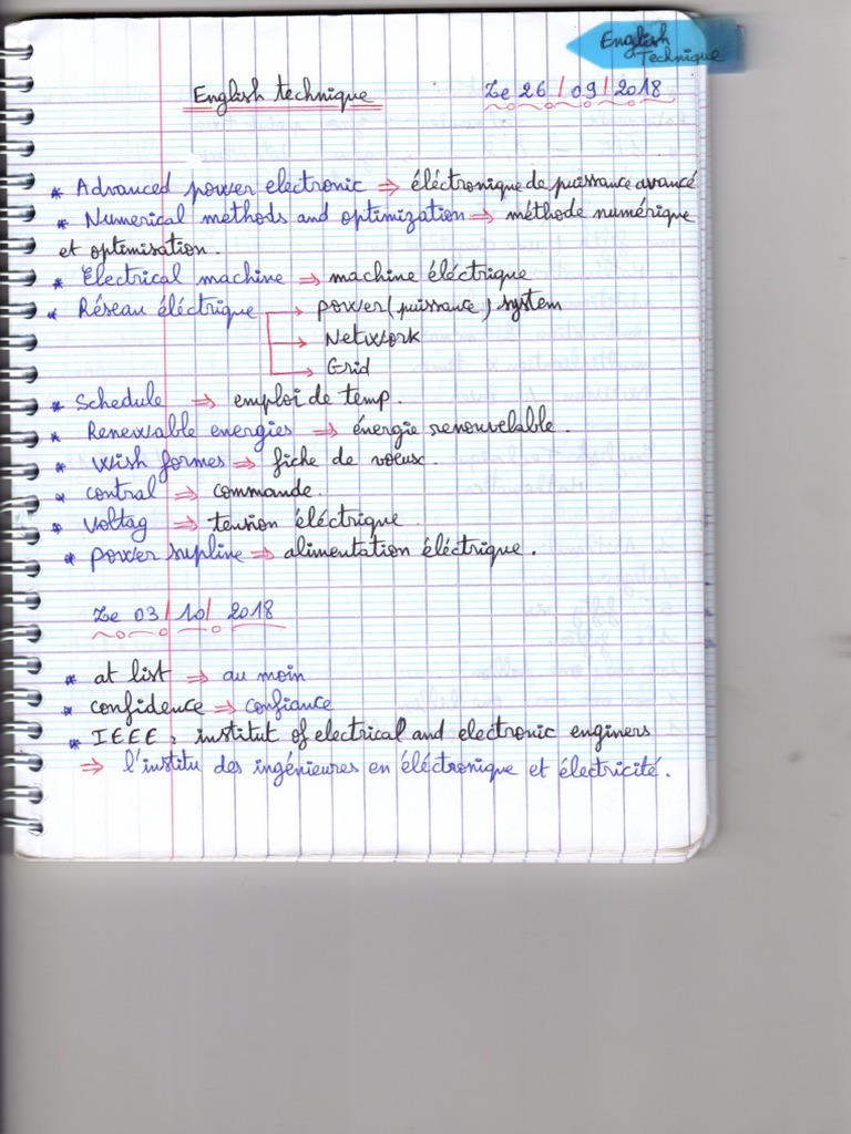 Cours Anglais Technique Et Terminologie Pdf