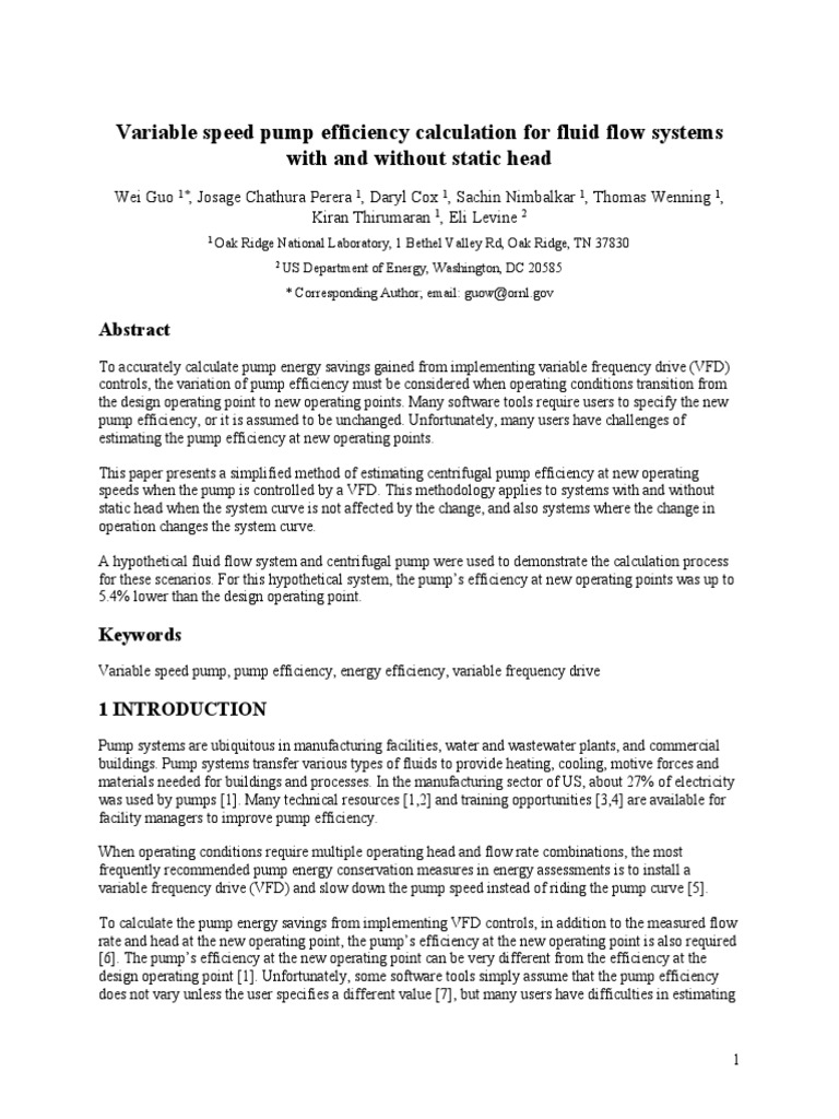 Variable Speed Pump Efficiency Guide | PDF | Pump | Fluid Dynamics
