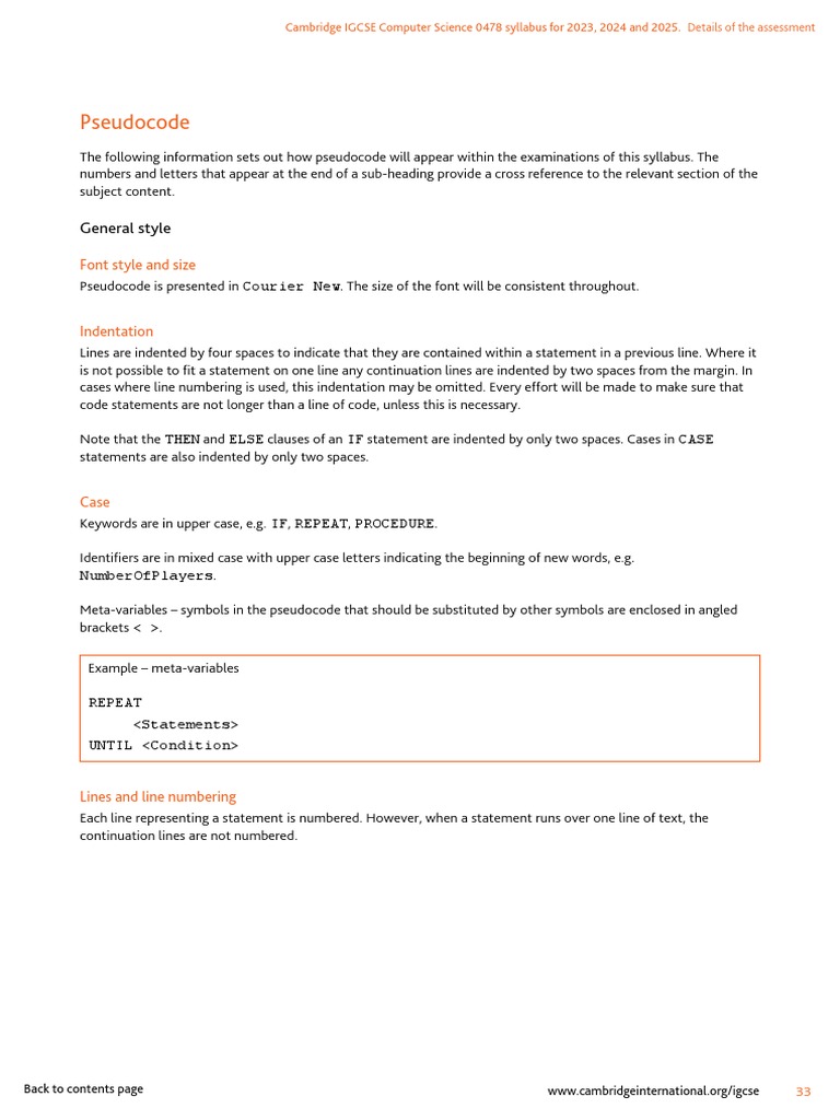 0478-PSEUDOCODE | PDF | Parameter (Computer Programming) | Subroutine