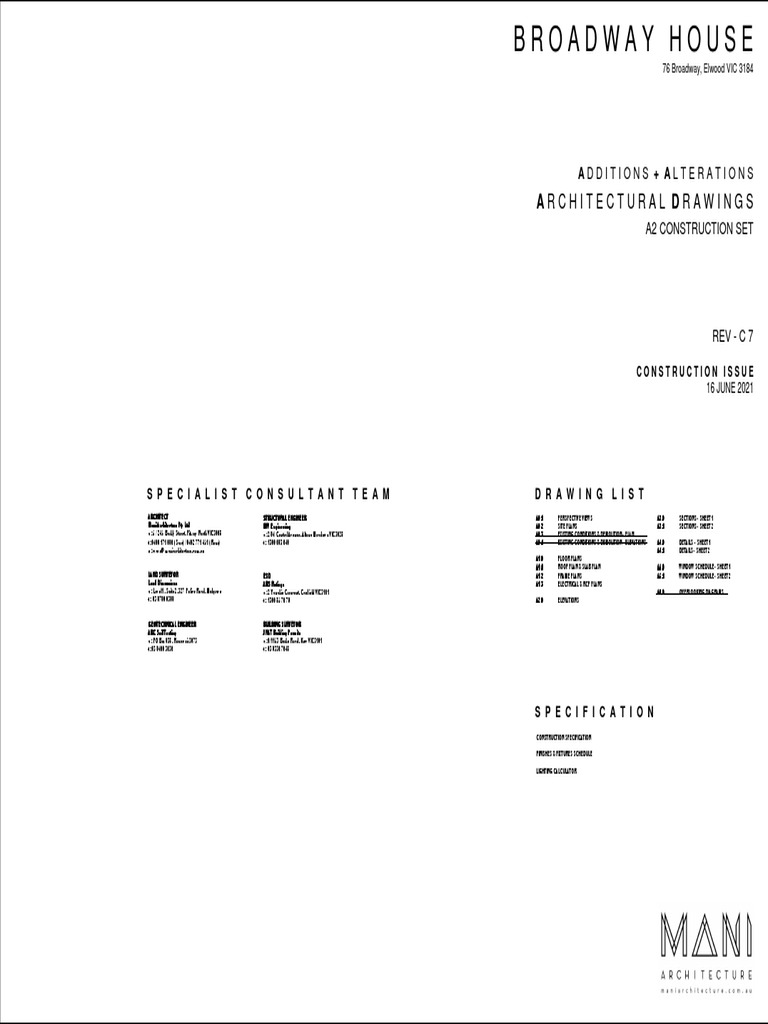House Architectural Drawings PDF Queensland Heritage Register