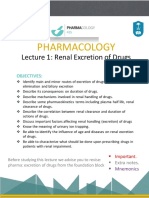 1 - Renal Excretion of Drugs