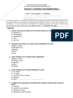 Ficha de Entrevista y Soporta Socioemocional