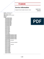 Copier Color Service Information for iR ADVANCE and imageRUNNER Models