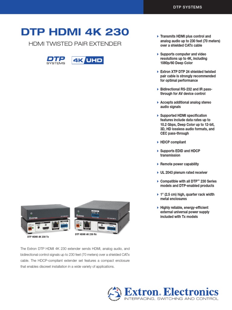 Dtp hdmi 4k 230 tx sale