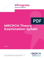 MRCPCH Theory Examination Syllabi v1