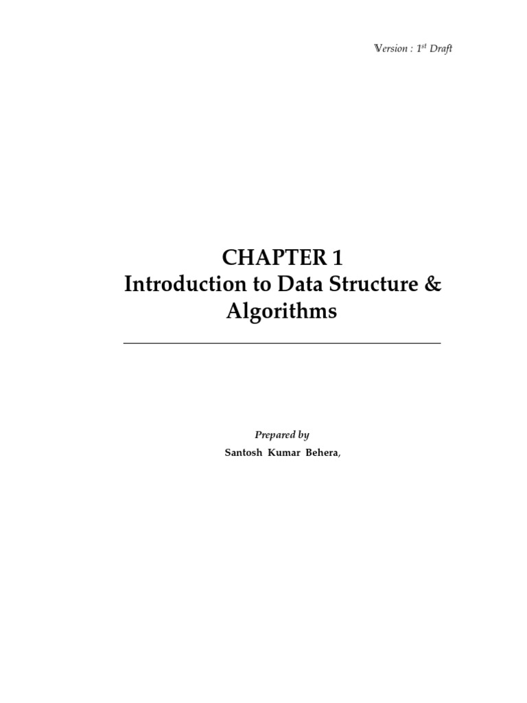 Introduction To Data Structure and Algorithm | PDF | Integer (Computer ...