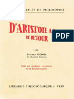 D'Aristote A Darwin... Et Retour Essai Sur Quelques Constantes de La Bio-Philosophie (Étienne Gilson)