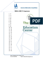 2016 Amc8 Answers