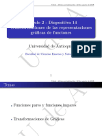 Funciones Pares e Impares, Transformaciones de Las Representaciones Gráficas.