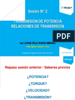 Sesión #2 Transmisión de Potencia Relaciones de Transmisión
