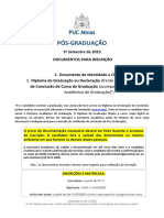 Documentos para Inscrição