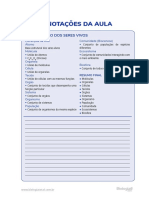 Biologia - Organização Dos Seres Vivos