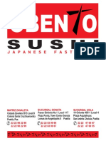 Menú de sushi y platillos japoneses