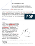 Position and Displacement