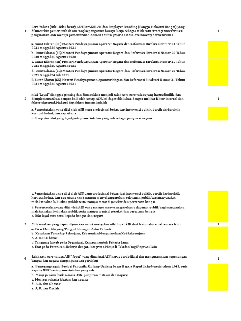 Contoh Soal Berakhlak | PDF