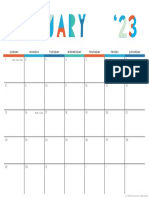 Colorful Calendar 2023 01