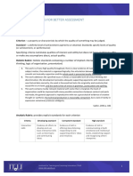 Designing Rubrics For Better Assessment