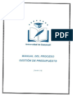 Manual Del Proceso Gestion de Presupuesto 2020