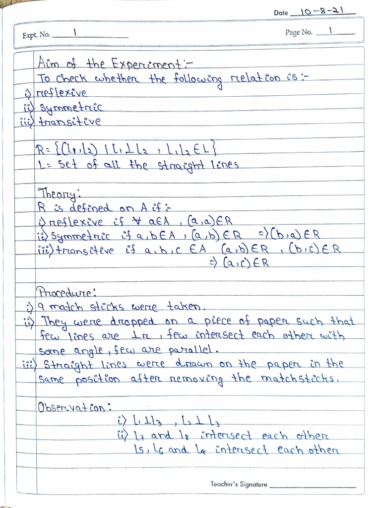 Geometry Practical Record for Class 12 | PDF | Geometry | Elementary ...