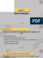 Unit 2 - Noun Phrases