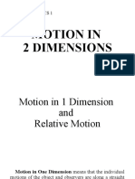 Motion in 2 Dimensions