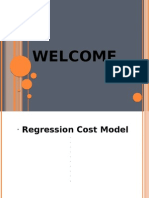 Regression Analysis For Cost Modelling