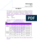 Revision Notes - Bahasa Inggris 1 - Kelas 1 - Chapter 5 My Ability