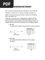 INVESTIGATORY PROJECT On Logic Gates