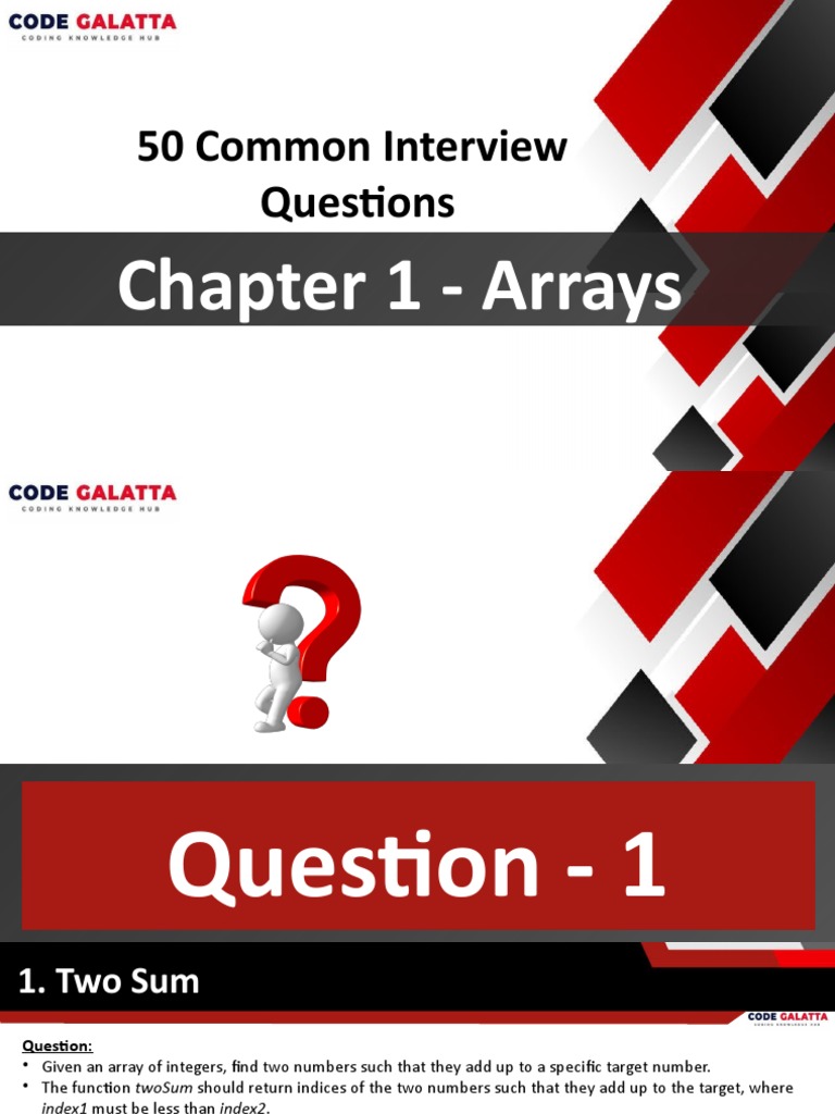 50 Interview Question Code Galatta - Handbook | PDF | Array Data ...