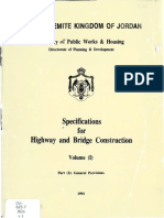 Specifications For Highway & Bridge Construction Vol. I Part