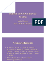 Outlook On CMOS Device Scaling