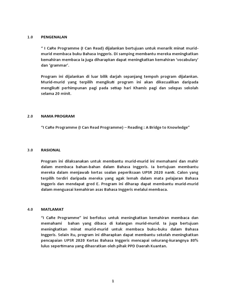 Program I CaRe: Meningkatkan Minat Membaca | PDF