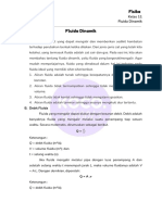 Revision Note - Fisika Kelas 11 - Fluida Dinamik