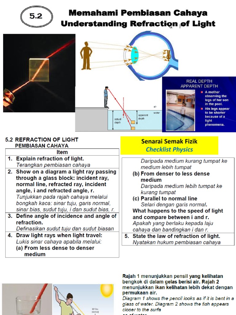 Understanding Light Refraction Concepts | PDF | Refraction | Physical ...
