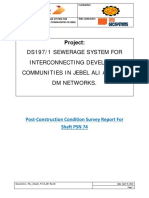 Post Construction Survey Report Sewer Shaft PSN 74