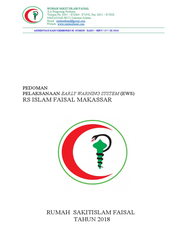 Panduan Pelaksanaan Early Warning System (EWS) PDF