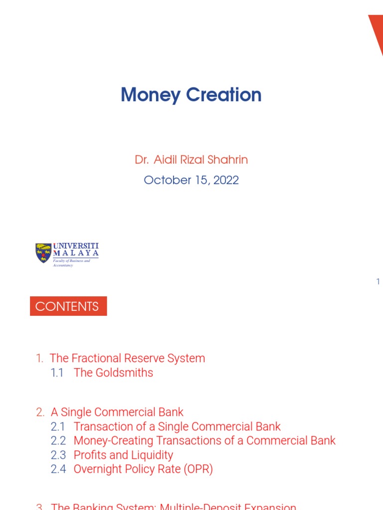 Money Creation PDF Banks Balance Sheet